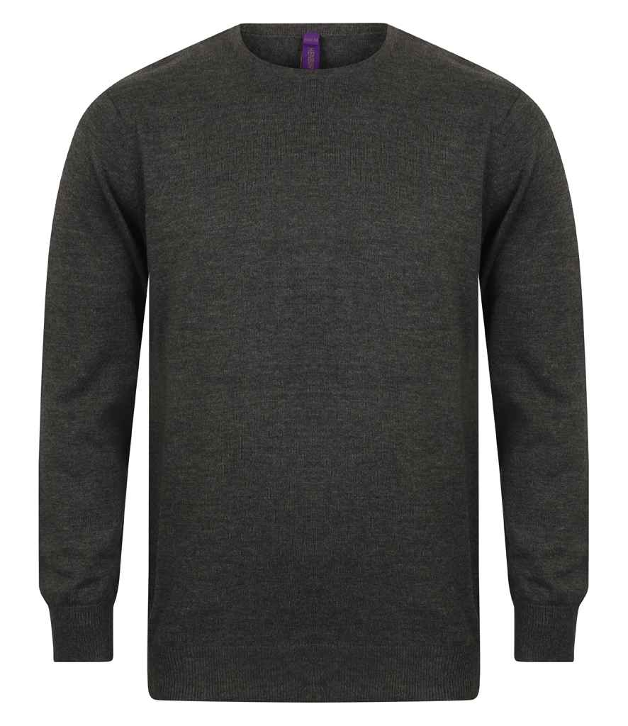 Henbury Lightweight Cotton Acrylic Crew Neck Sweater - Image 3
