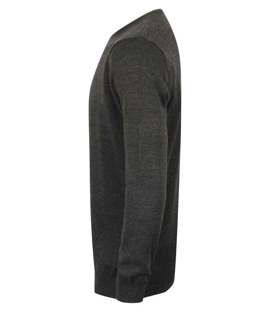Henbury Lightweight Cotton Acrylic Crew Neck Sweater - Image 4