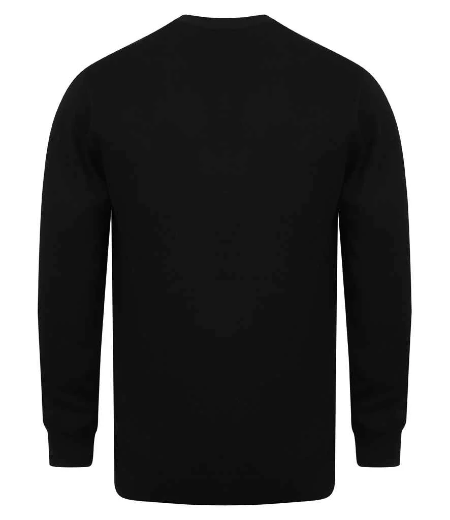 Henbury Lightweight Cotton Acrylic V Neck Cardigan - Image 7