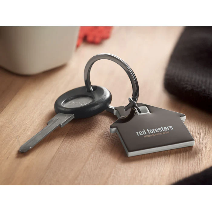 House shape plastic key ring - Image 6