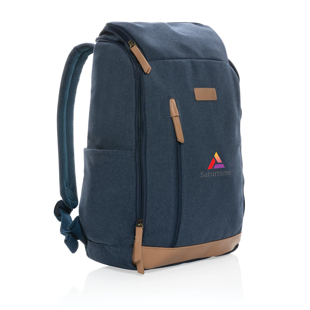 Impact AWARE™ 16 oz. recycled canvas 15" laptop backpack - Image 15