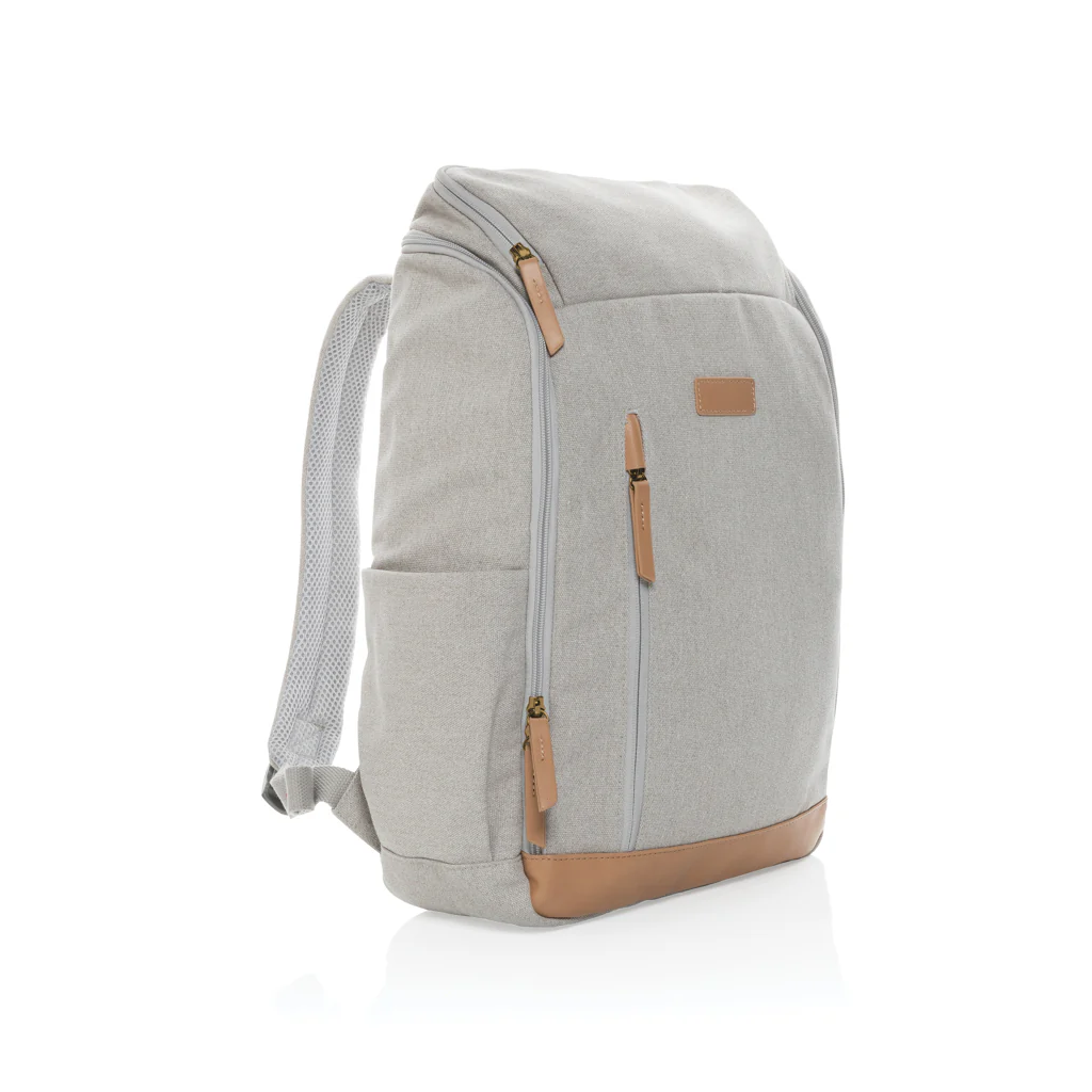 Impact AWARE™ 16 oz. recycled canvas 15" laptop backpack - Image 7