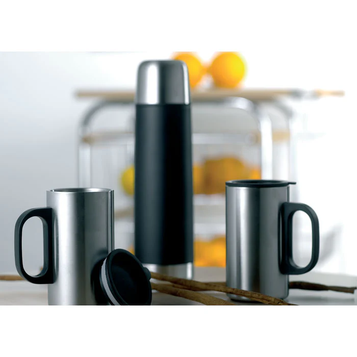 Insulation flask with 2 mugs - Image 2