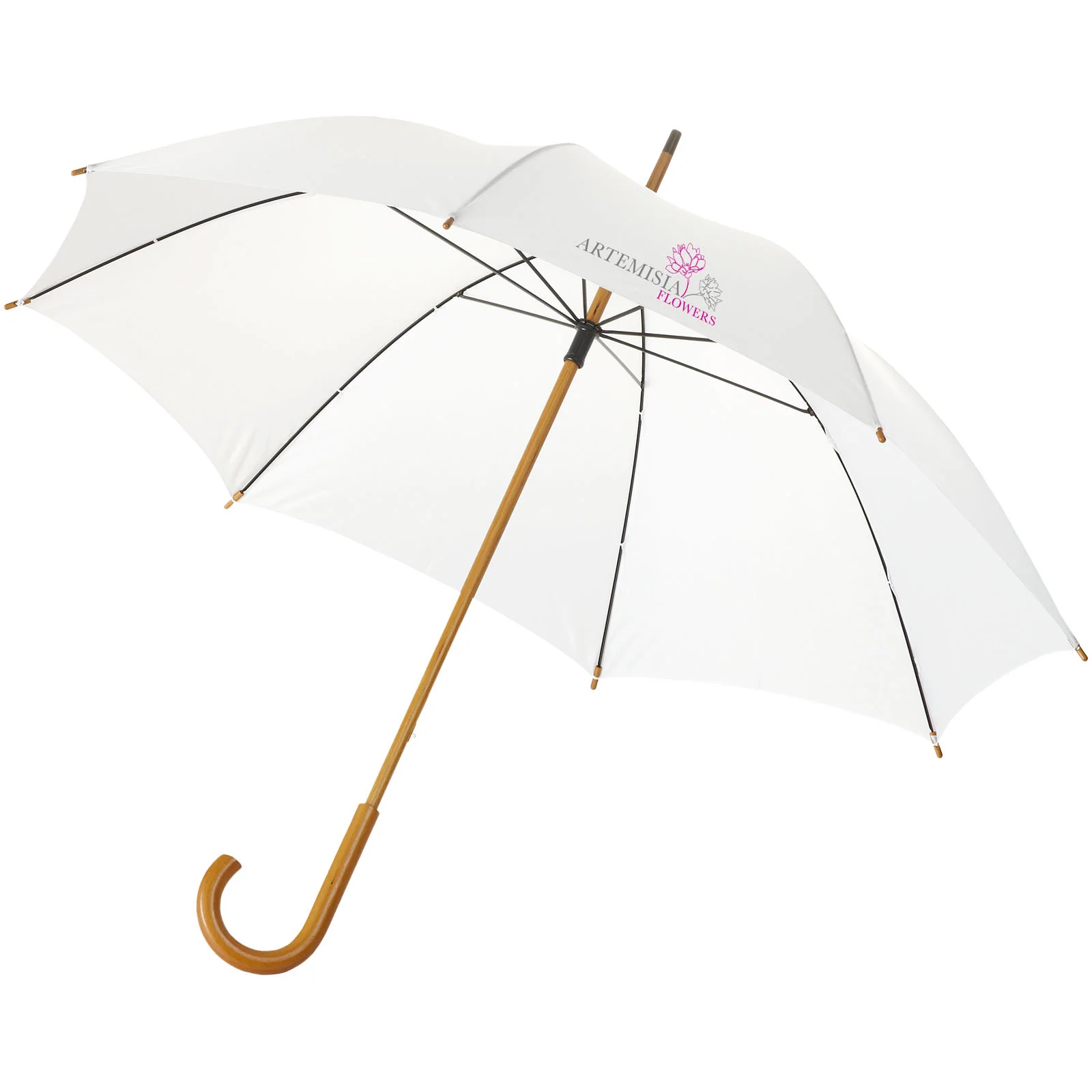 Jova 23" umbrella with wooden shaft and handle - Image 3