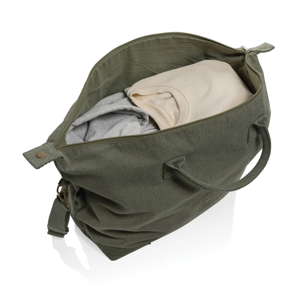 Kezar AWARE™ 500 gsm recycled canvas deluxe weekend bag - Image 25