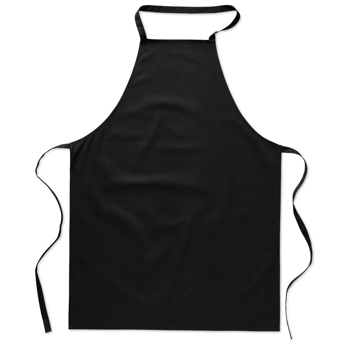 Kitchen apron in cotton Black - Image 7