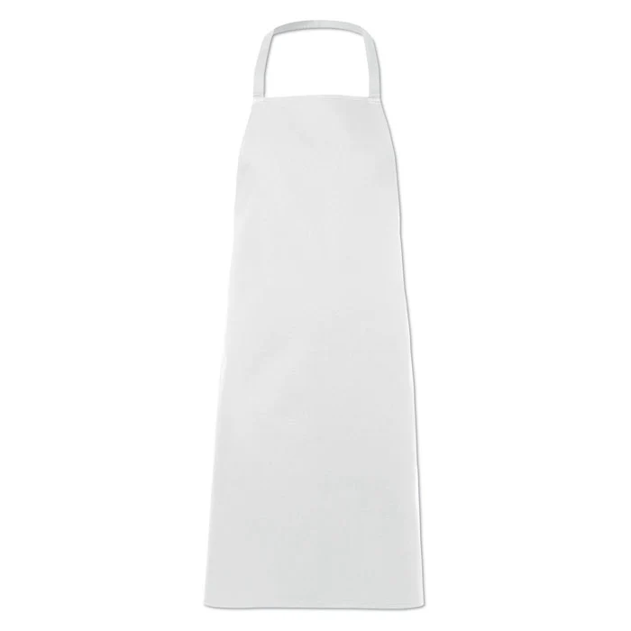 Kitchen apron in cotton White - Image 2