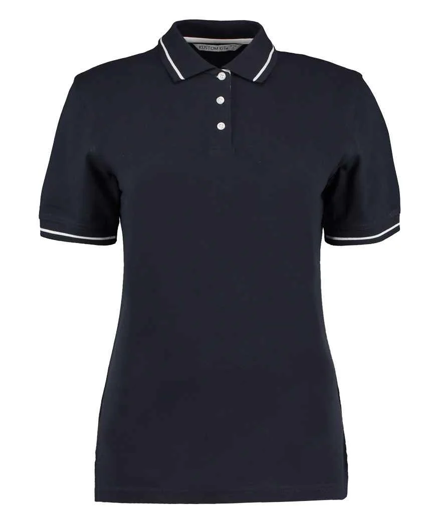 Kustom Kit Ladies St Mellion Tipped Cotton Piqué Polo Shirt - Image 2