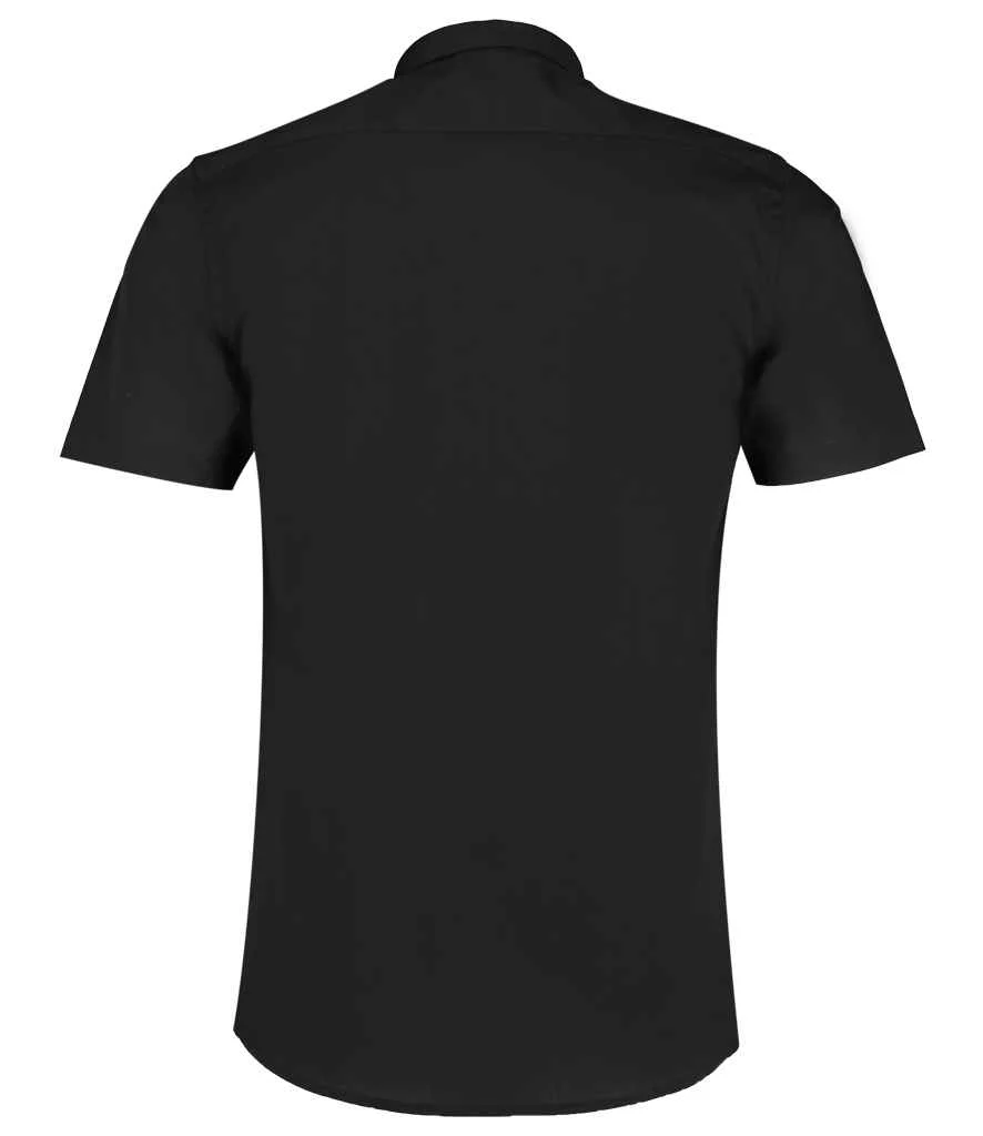 Kustom Kit Short Sleeve Tailored Poplin Shirt - Image 3