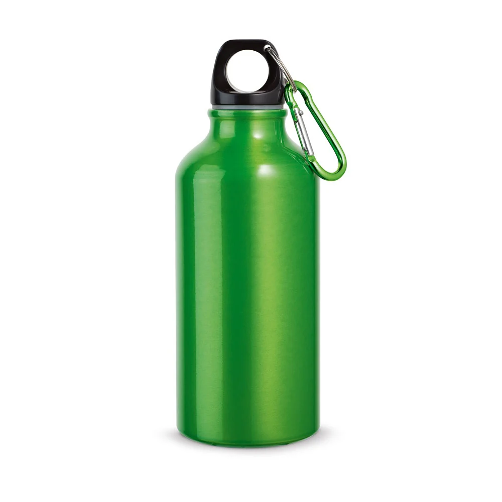 LANDSCAPE. Aluminium sports bottle with carabiner 400 mL - Image 5