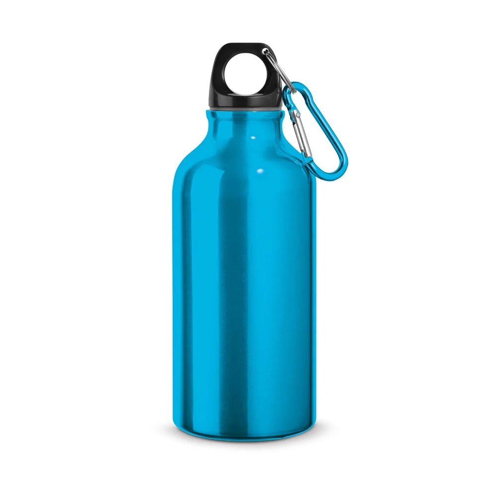 LANDSCAPE. Aluminium sports bottle with carabiner 400 mL - Image 6
