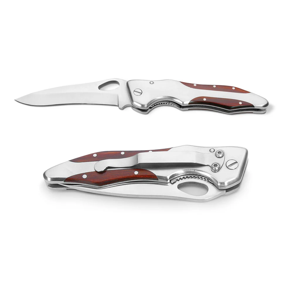 LAWRENCE. Pocket knife in stainless steel and wood - Image 2