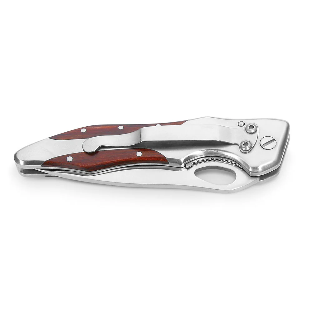 LAWRENCE. Pocket knife in stainless steel and wood - Image 4