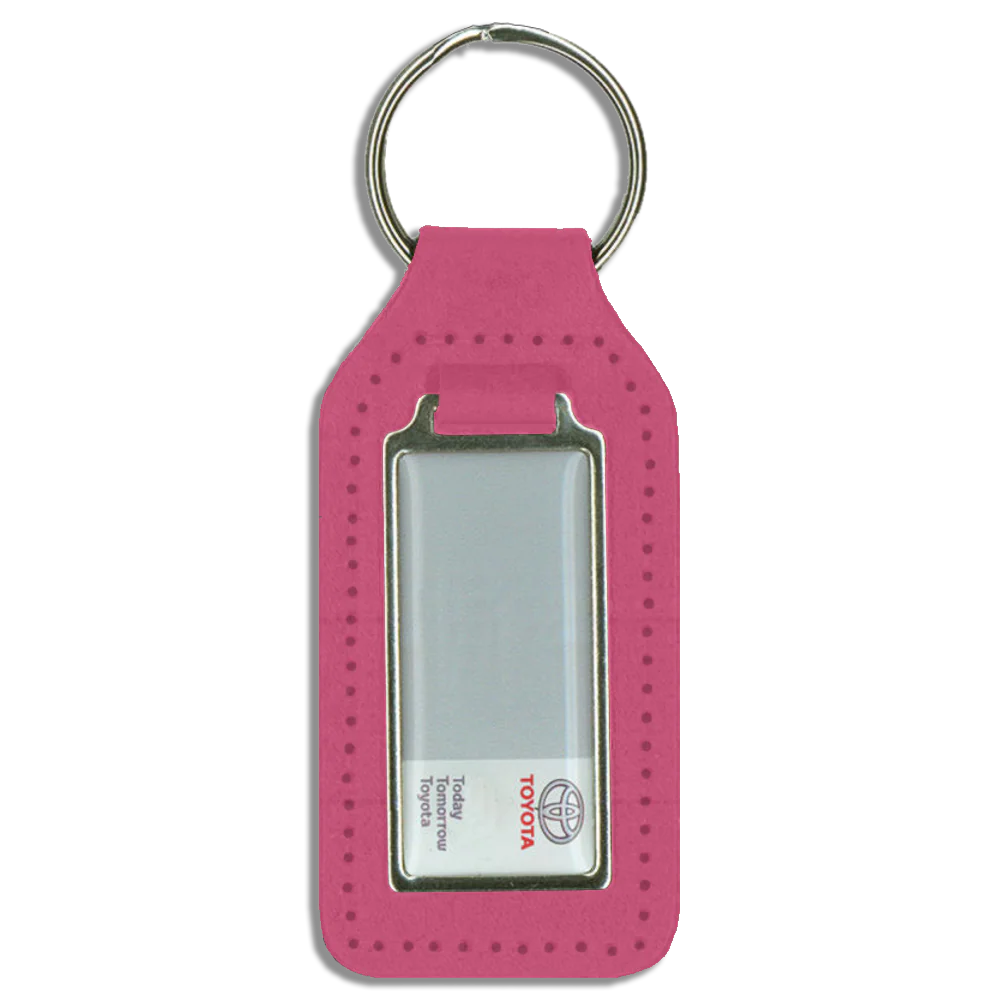 Long Square Shaped Keyfob with Domed Medallion - Image 8