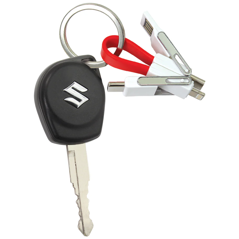 Magnetic Slide USB Cable Keyring - 3-in-1 - Image 6