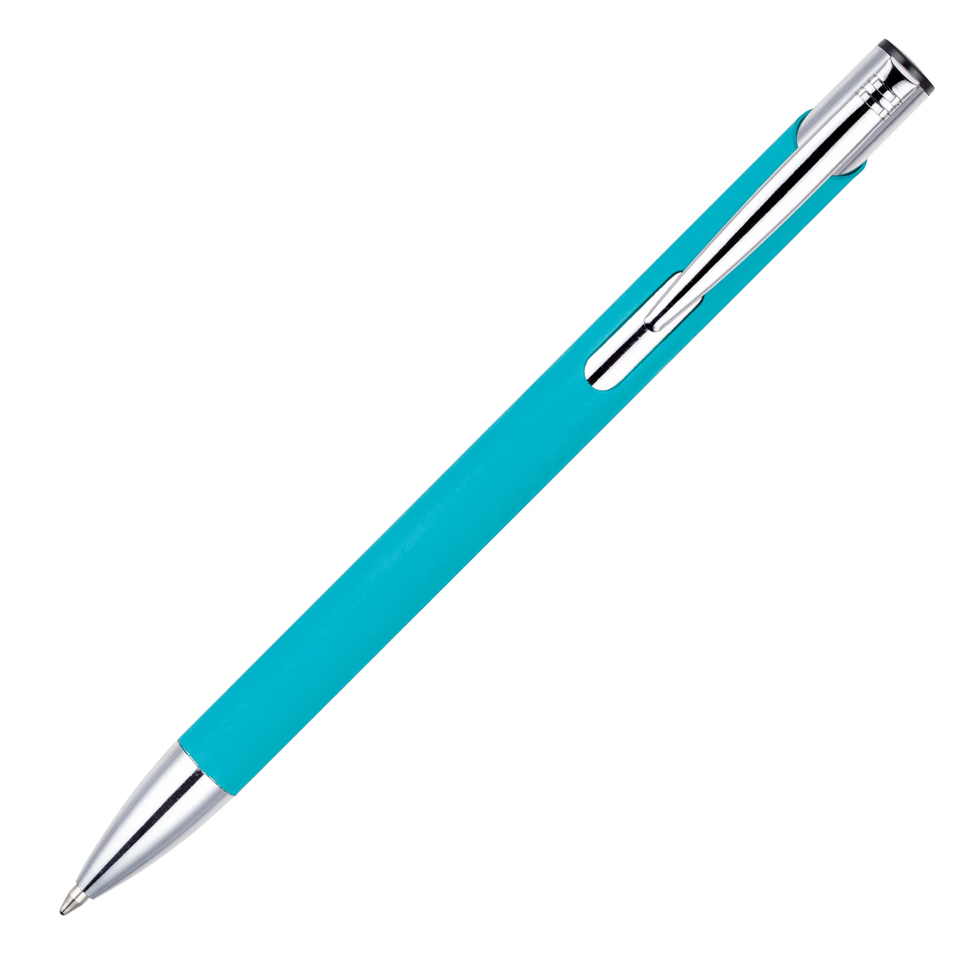 MOLE-MATE ball pen with chrome trim Cyan - Image 7