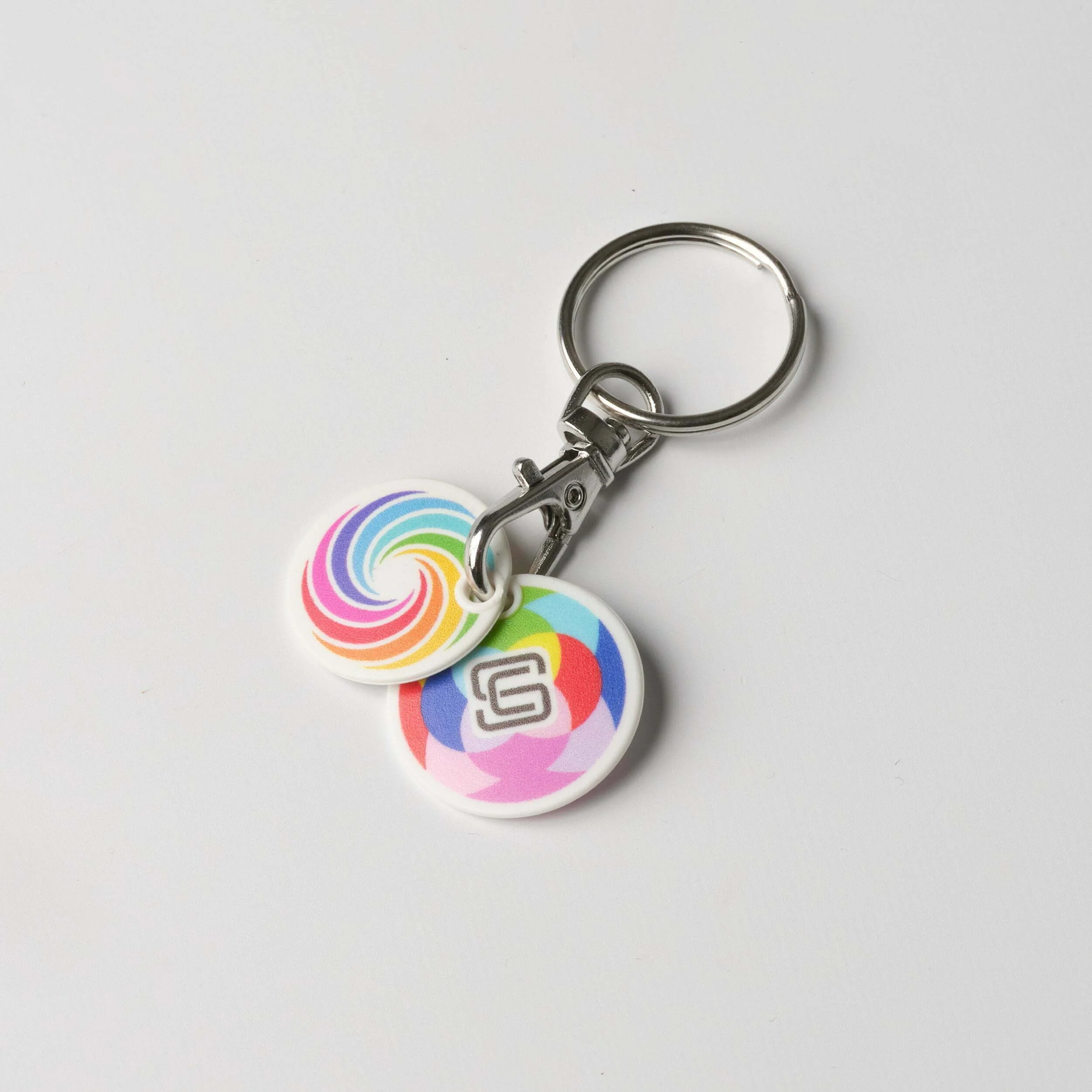 Multi Euro Trolley Coin Keyring - Image 2