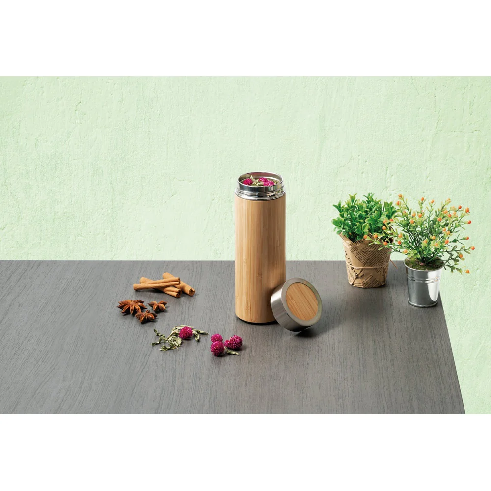 NATUREL. Bamboo and stainless steel thermos 430 mL - Image 3