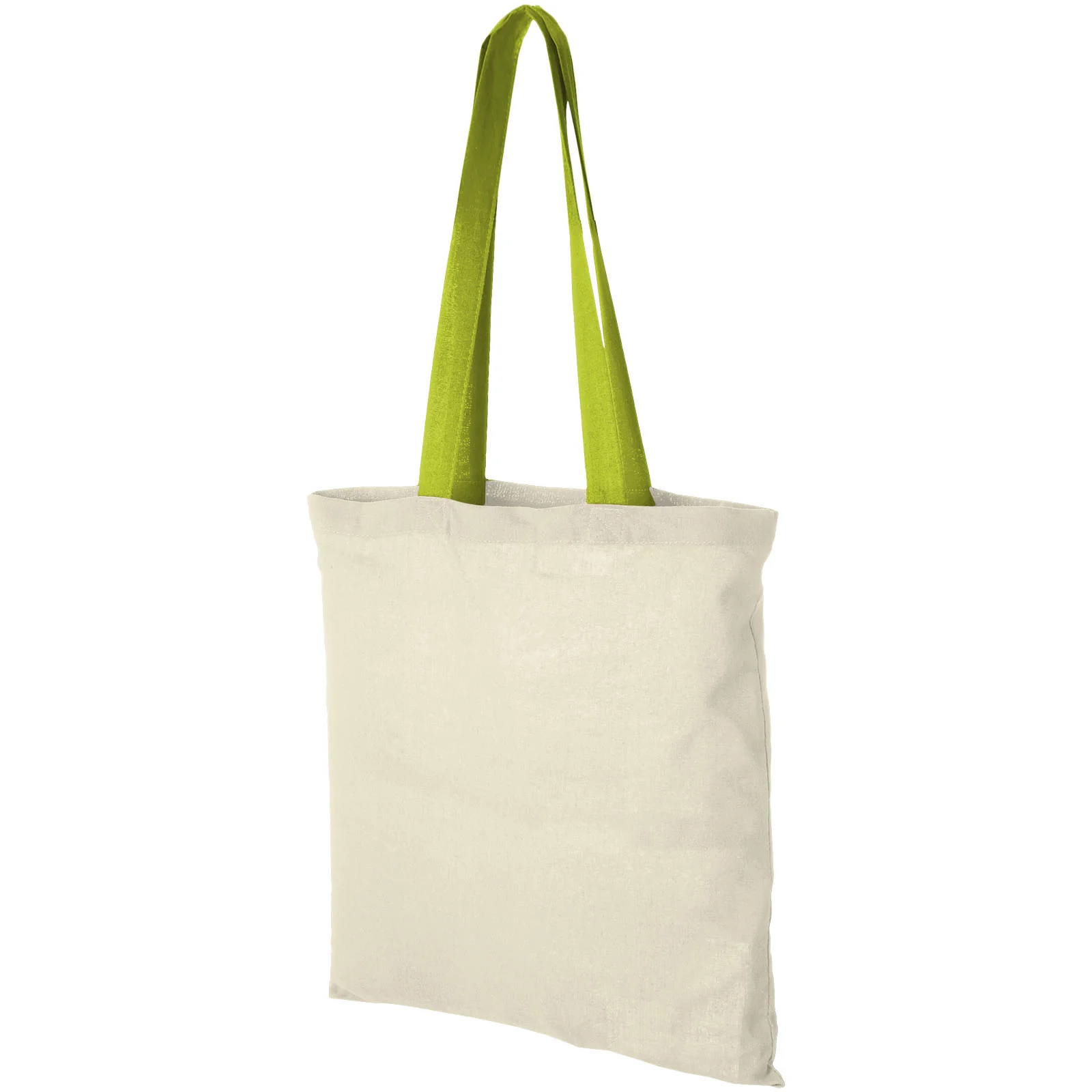 Nevada 100 g/m² cotton tote bag coloured handles 7L - Image 5