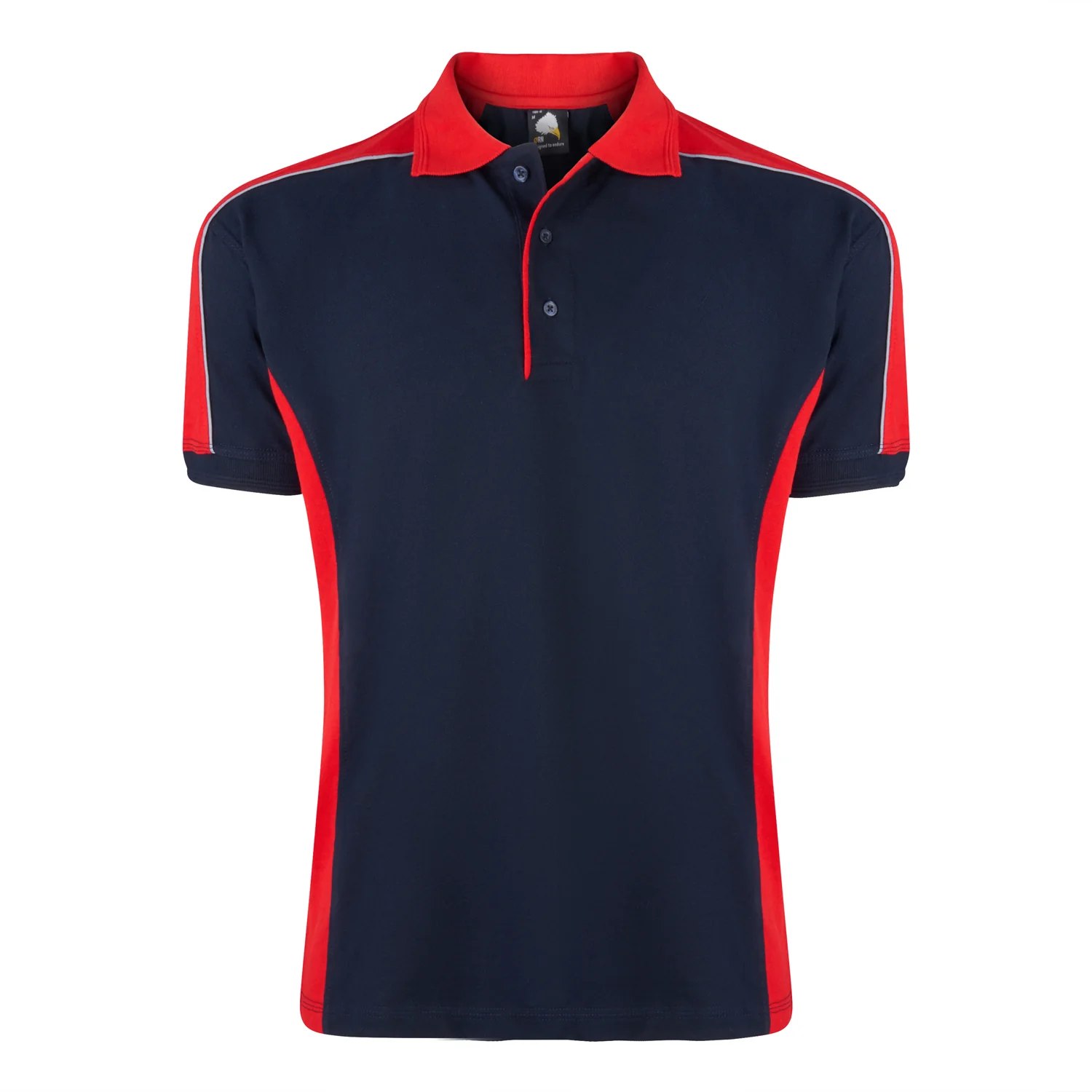 Orn Avocet Two Tone Poloshirt Navy/Red - Image 8
