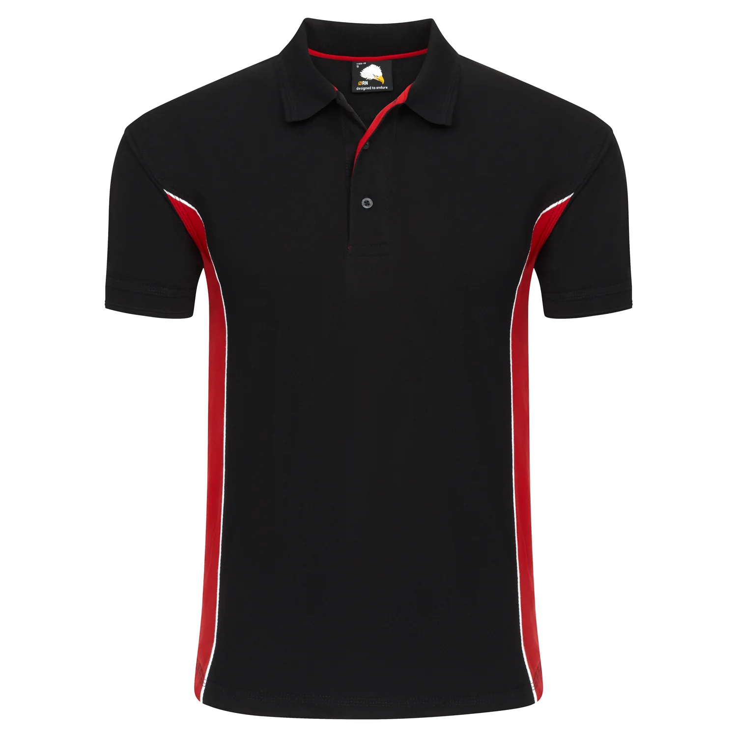 Orn Silverswift Two Tone Poloshirt Black/Red