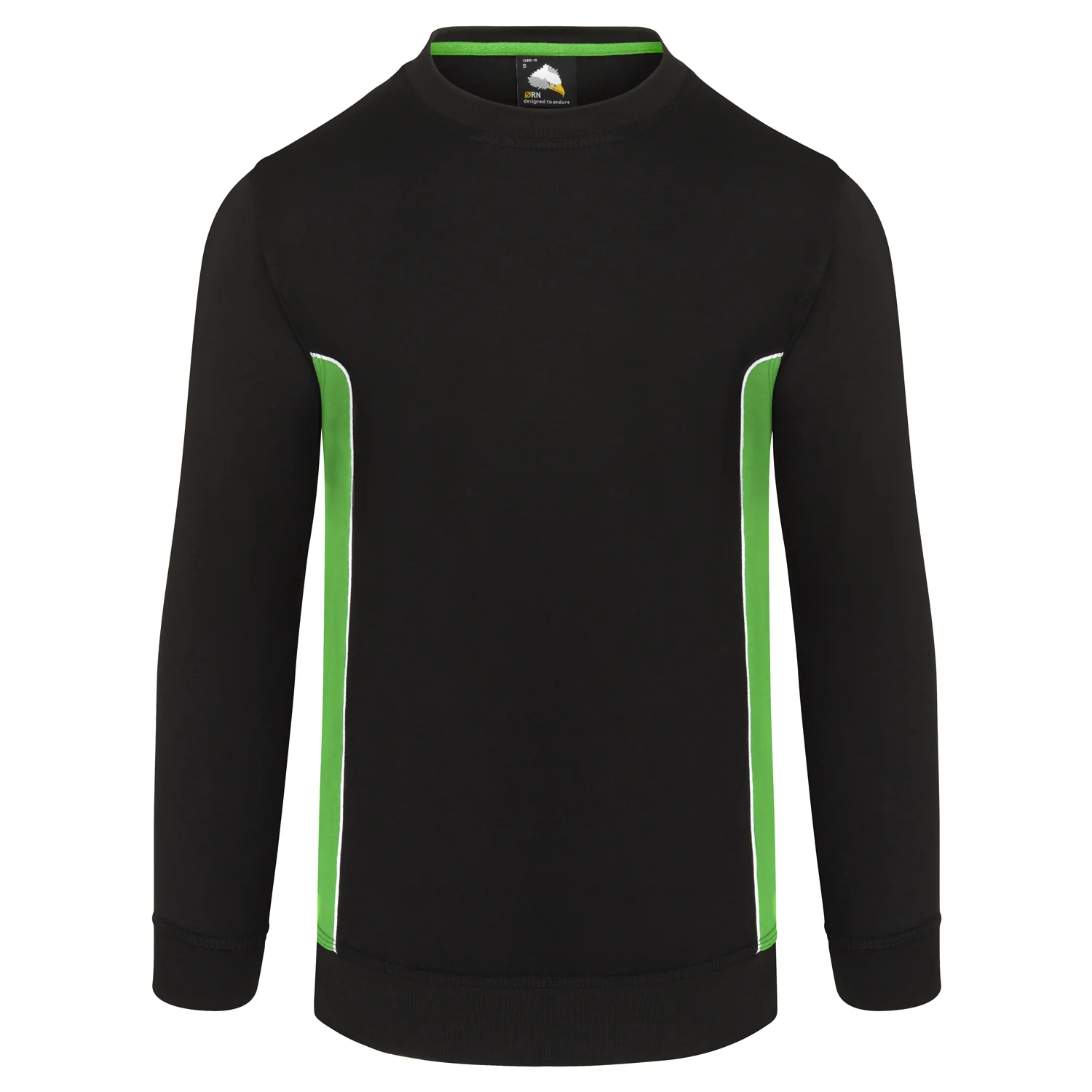 Orn Silverswift Two Tone Sweatshirt Black/Lime - Image 9