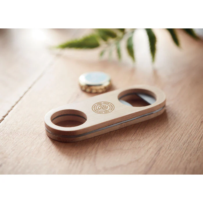 Oval Bamboo bottle opener - Image 4