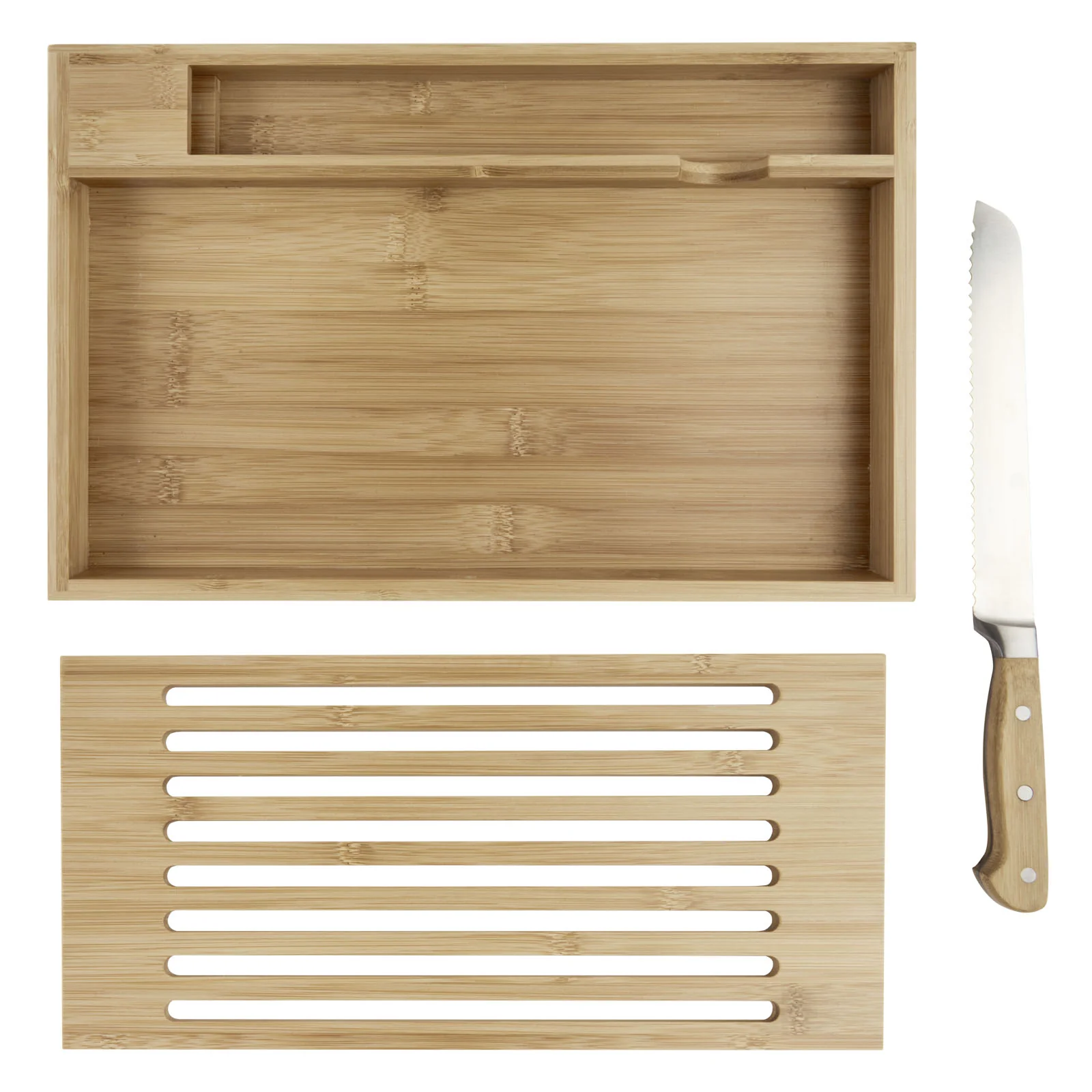 Pao bamboo cutting board with knife - Image 3