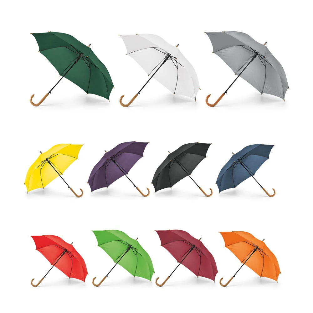 PATTI. 190T polyester umbrella with automatic opening Orange - Image 4