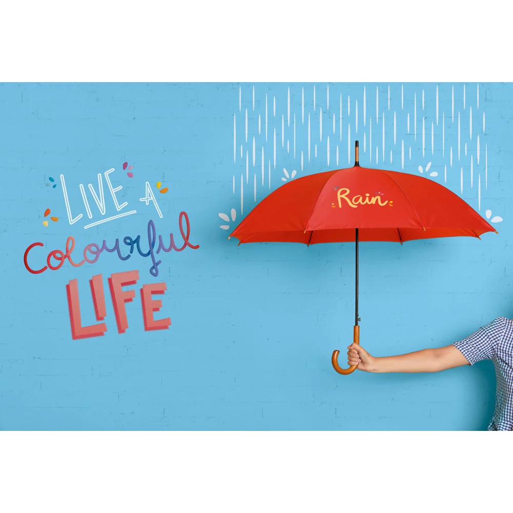PATTI. 190T polyester umbrella with automatic opening White - Image 4