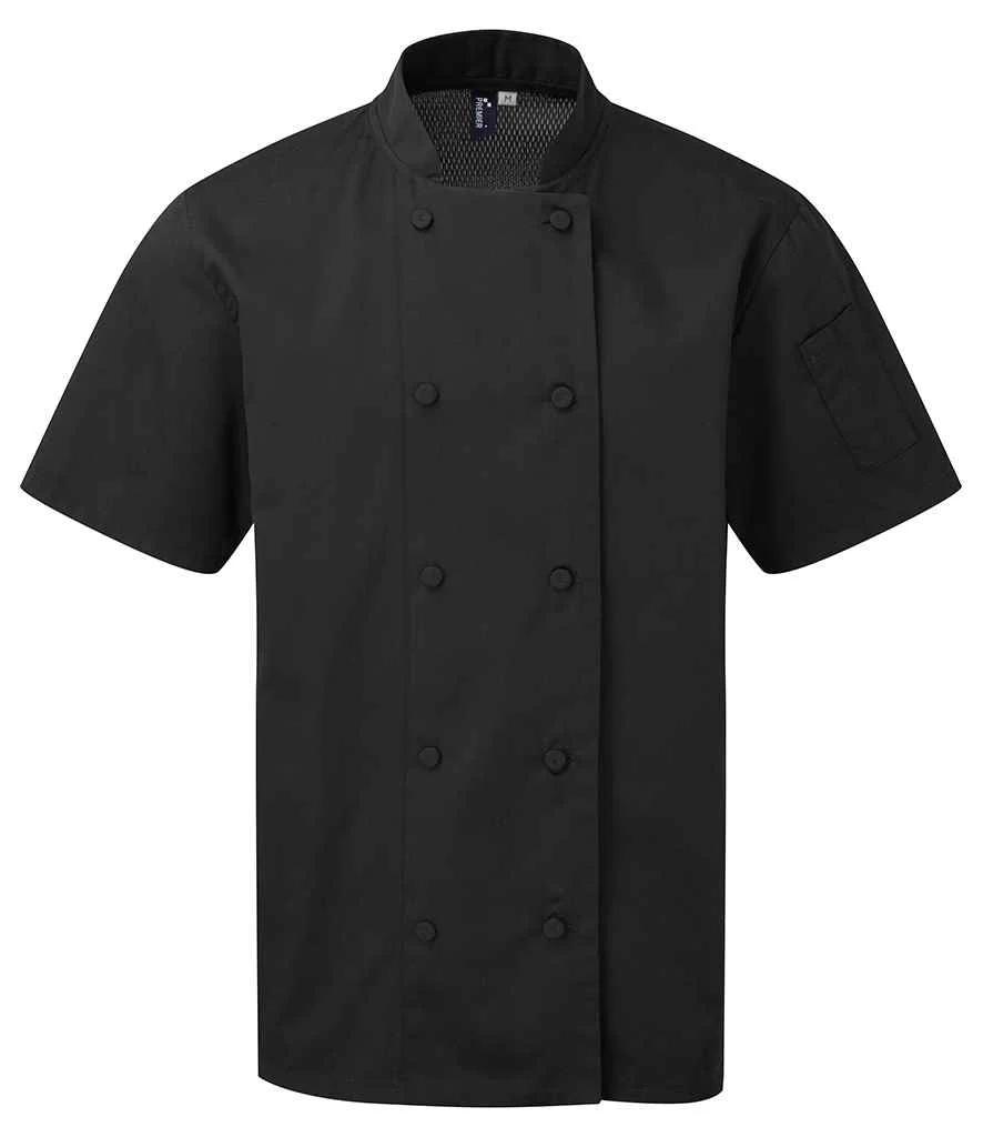 Premier Coolchecker® Short Sleeve Chef's Jacket - Image 2
