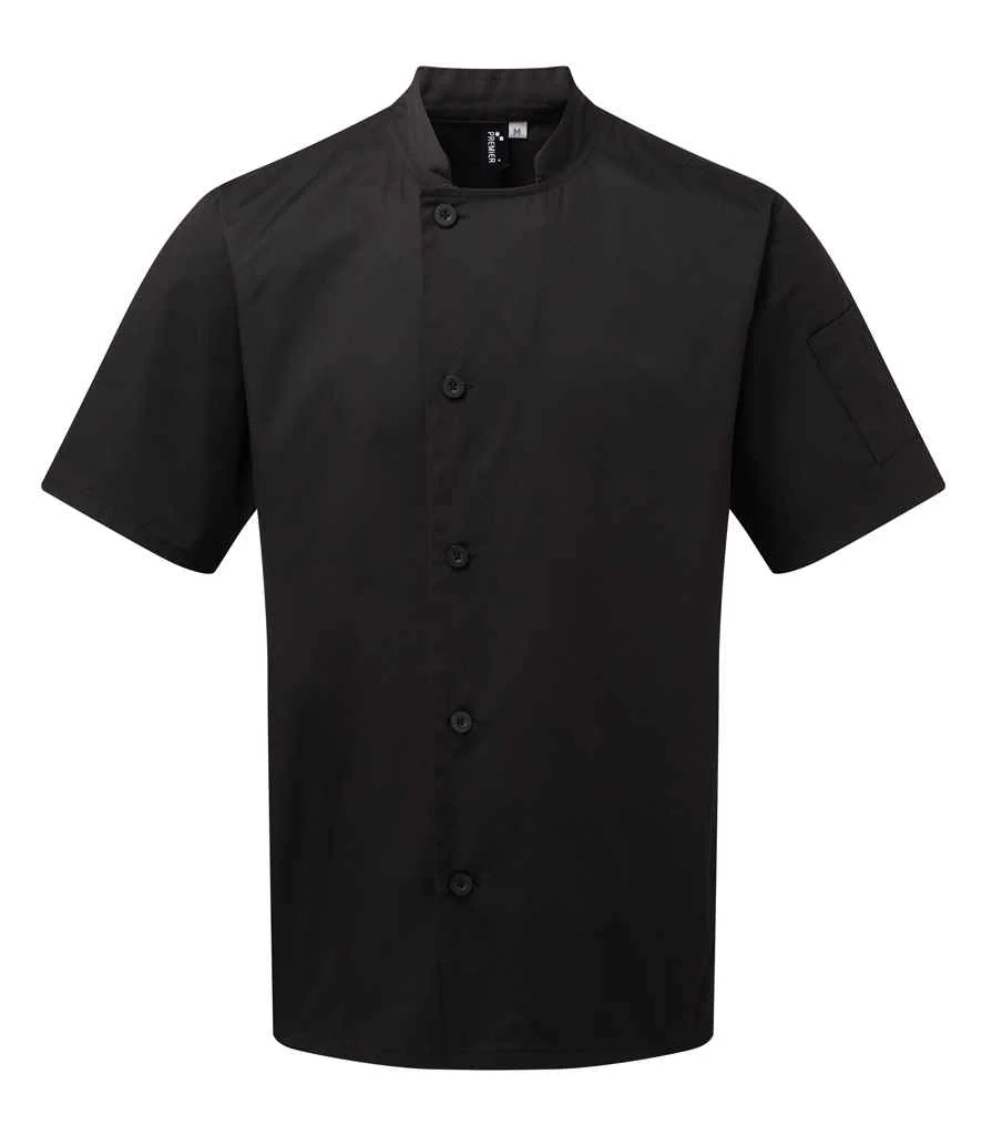 Premier Essential Short Sleeve Chef's Jacket - Image 3