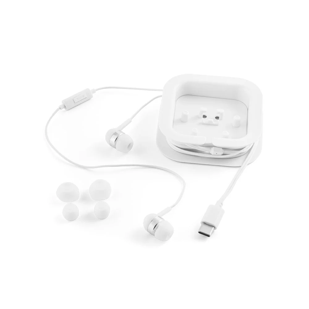PRESLEY. Recycled ABS earphones with built-in microphone - Image 7