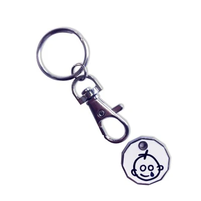 Trolley Coin Keyring - Printed Euro - Image 2