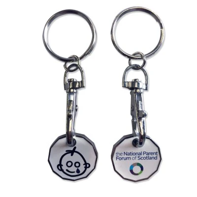 Trolley Coin Keyring - Printed Pound - Image 2
