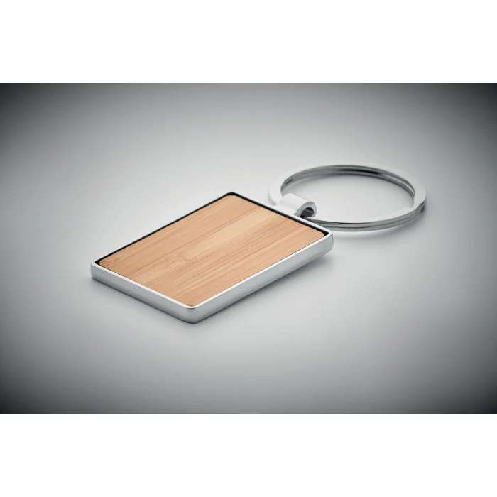 Rectangular key ring bamboo - Image 2