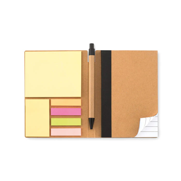 Recycled Carton Notebook w/pen & memo pad - Image 2