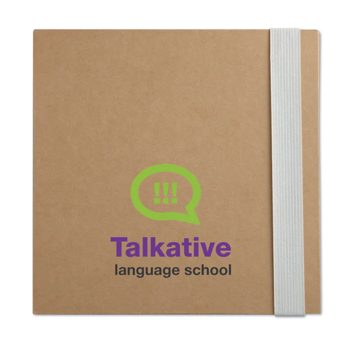 Recycled Carton Notebook with memo set and pen - Image 3