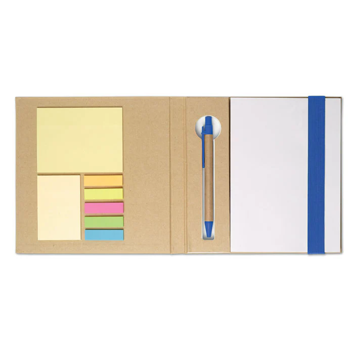 Recycled Carton Notebook with memo set and pen - Image 6