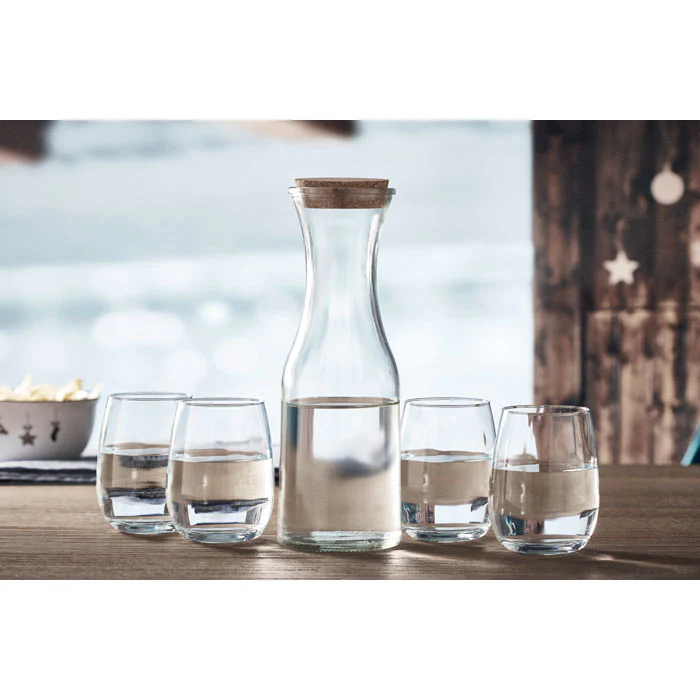 Recycled glass carafe 1L - Image 4