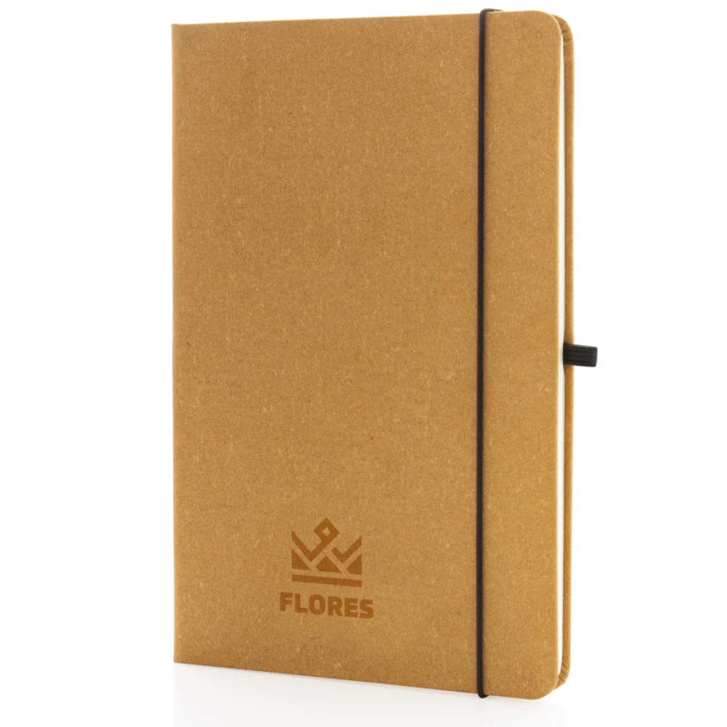 Recycled leather hardcover notebook A5 - Image 4