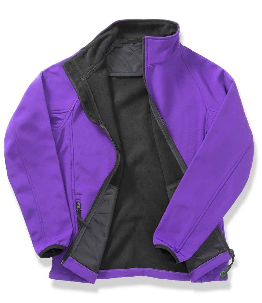 Result Core Printable Soft Shell Jacket Purple/Black - Image 4