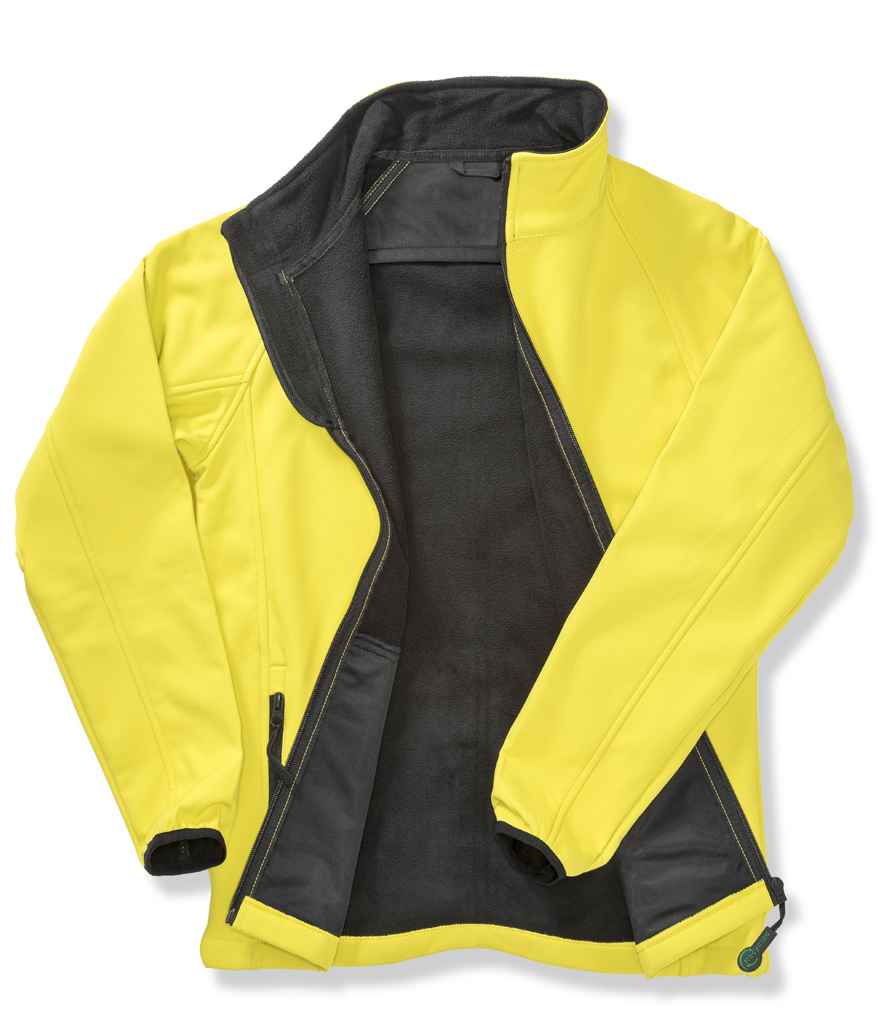 Result Core Printable Soft Shell Jacket Yellow/Black - Image 3