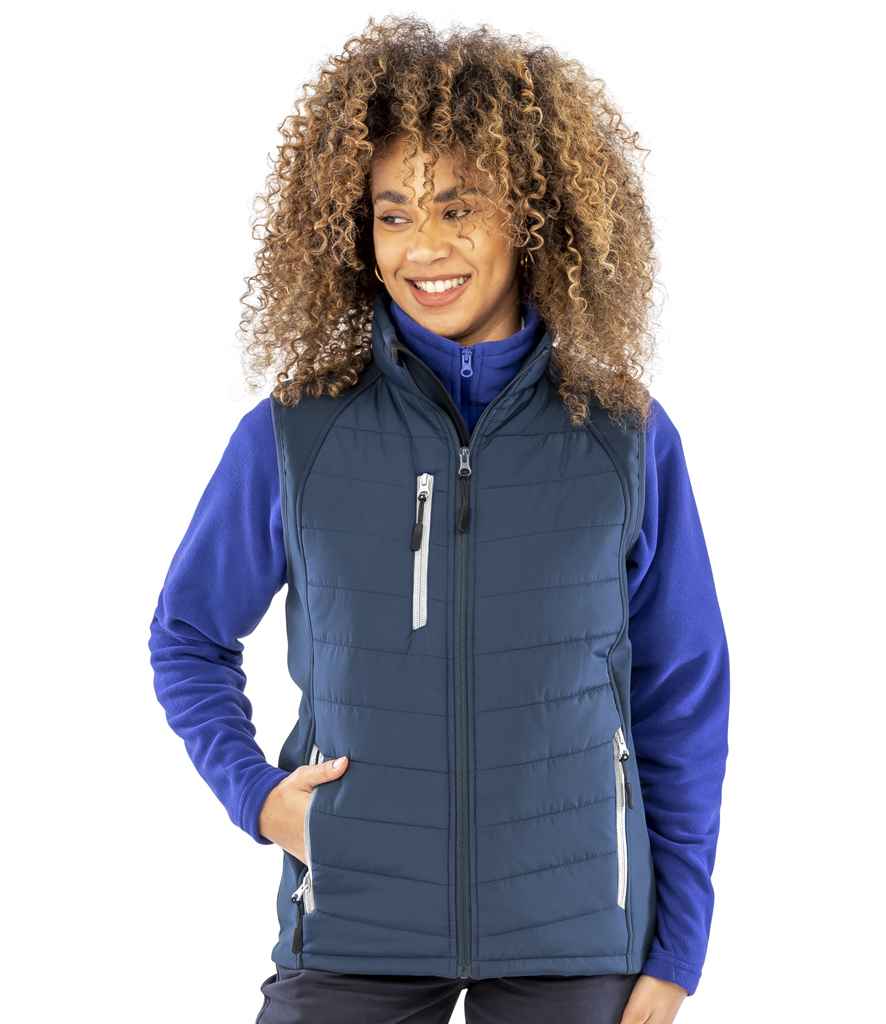 Result Genuine Recycled Compass Padded Gilet Navy/Grey - Image 2