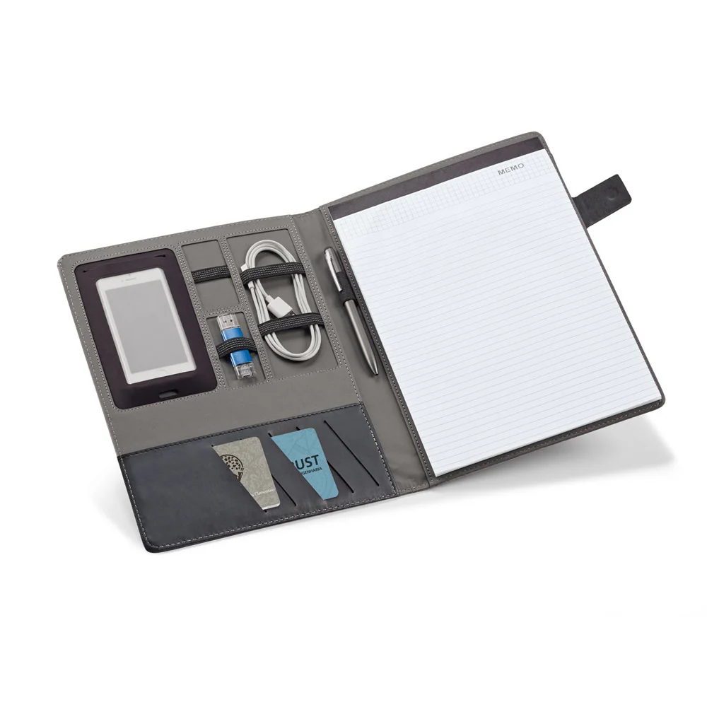 RIORDAN. A4 folder in imitation linen and PU. Lined sheets - Image 4