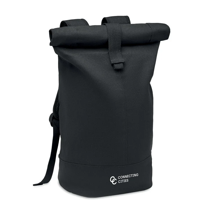 Rolltop washed canvas backpack - Image 2