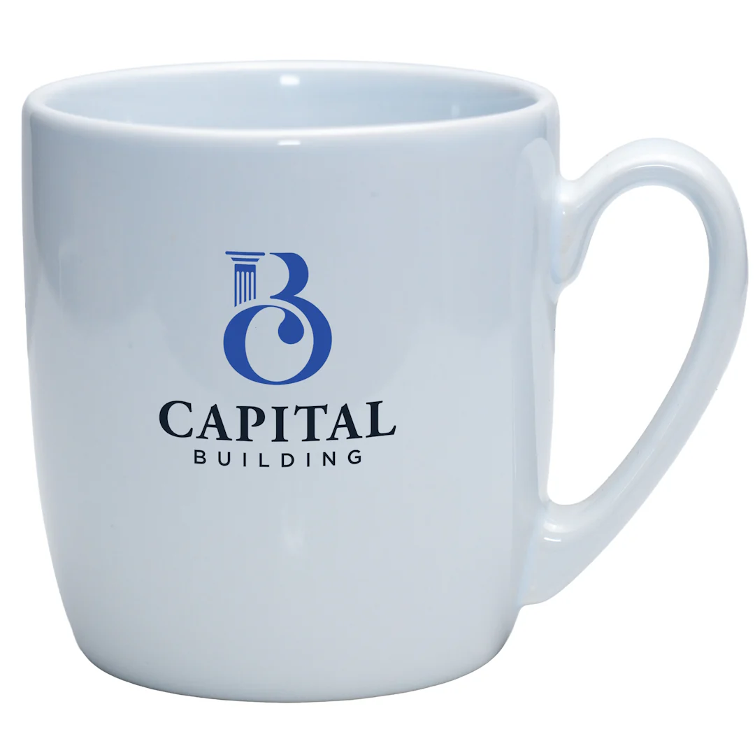 Roma Earthenware White Gloss Mug - 375ml White