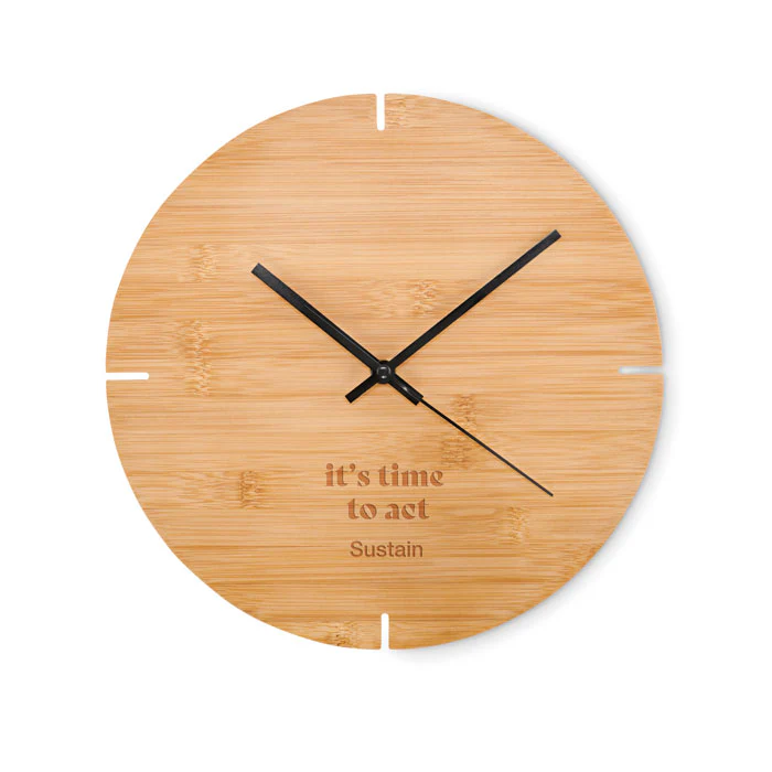 Round shape bamboo wall clock - Image 3