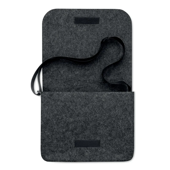 RPET felt laptop bag 15" Grey - Image 9