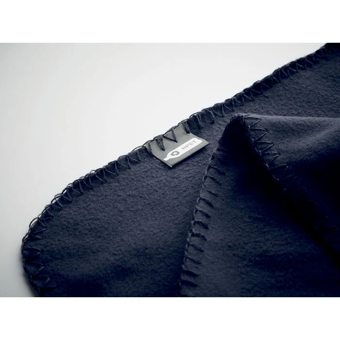 RPET fleece travel blanket Blue - Image 2